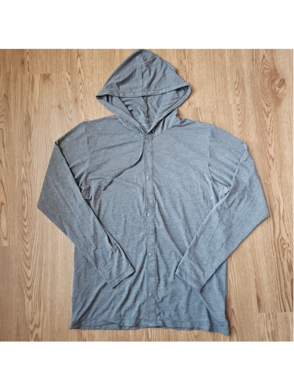 Anetik Premium Performance UPF 30+ Green Snap Button Up Long Sleeve Hooded XS
